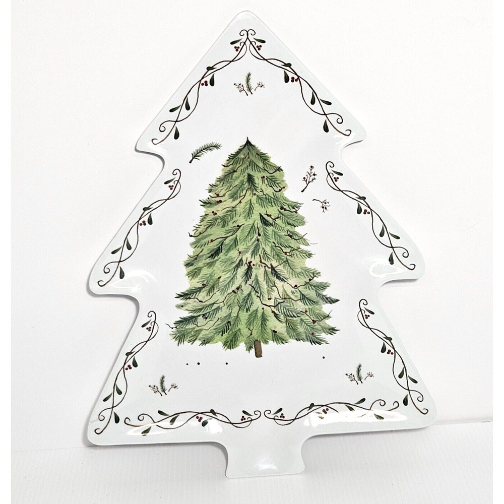 Christmas Tree Serving Dish Plastic Dishwasher Safe‎ 17 Inches Tall